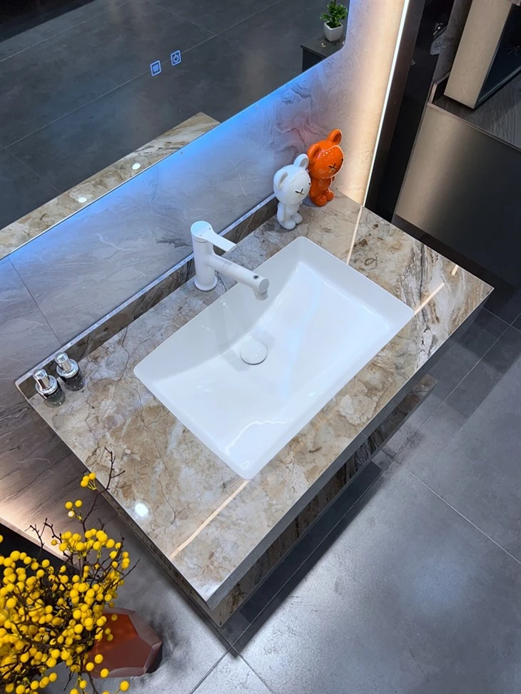 Bathroom Glossy Slate Cabinet