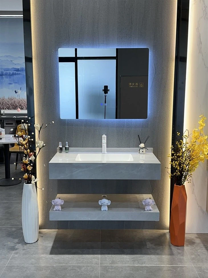 Double-door Bathroom Slate Cabinet suppiler 