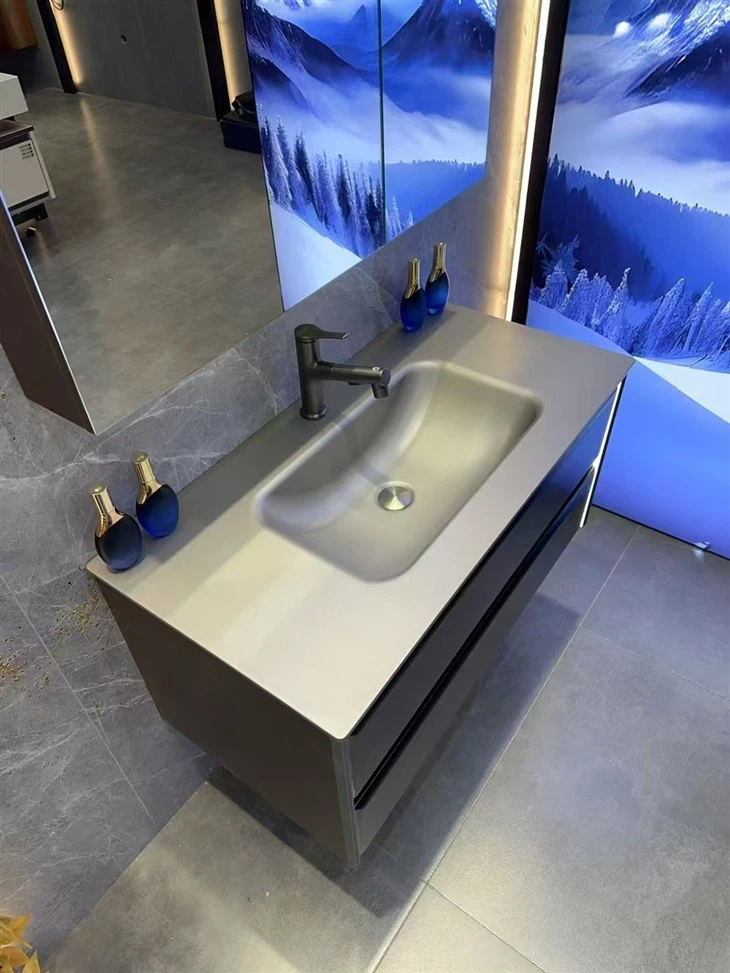 Modern Minimalist Paint-Free Multi-Layer Solid Wood Bathroom Vanity best