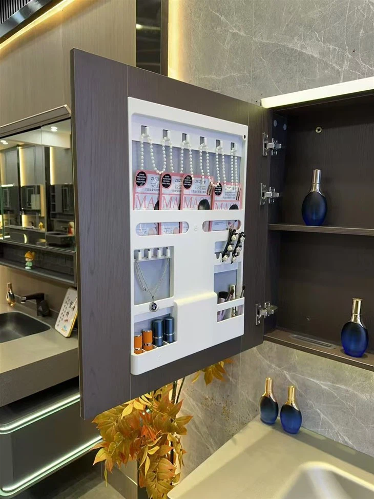 Modern Minimalist Paint-Free Multi-Layer Solid Wood Bathroom Vanity factory