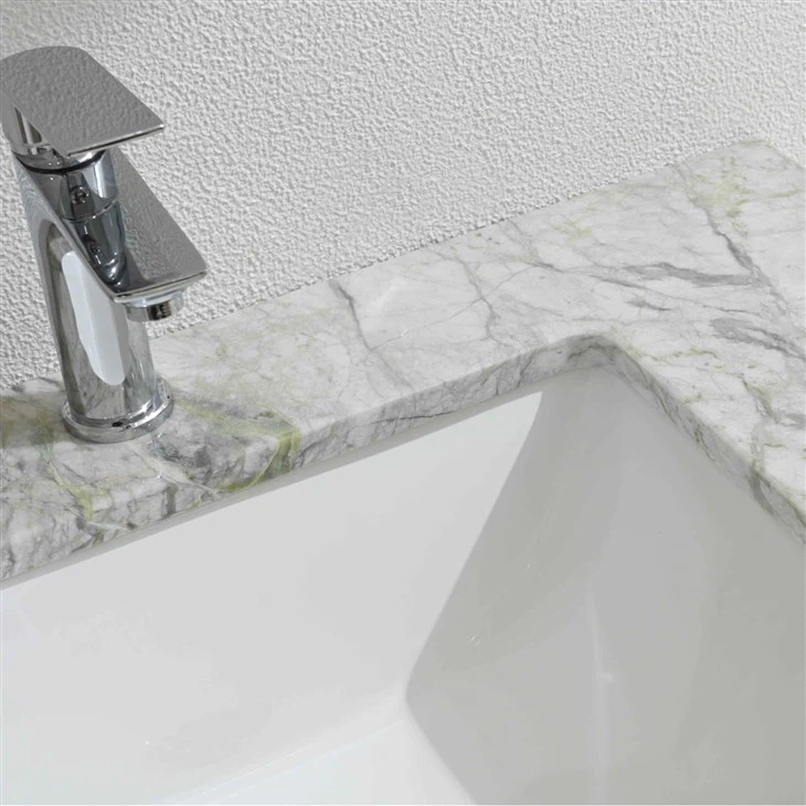 Natural Marble Cold Jadeite Metal Frame Bathroom Vanity