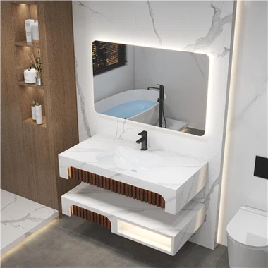 Ancient Chinese Style Sintered Stone Bathroom Vanity